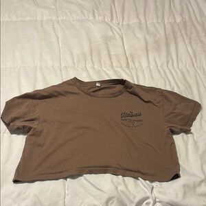 North Shore surf shop Hawaii Brown Cropped T-Shirt size large